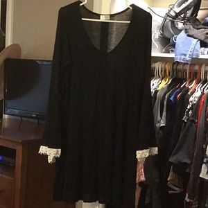 Boho black tunic